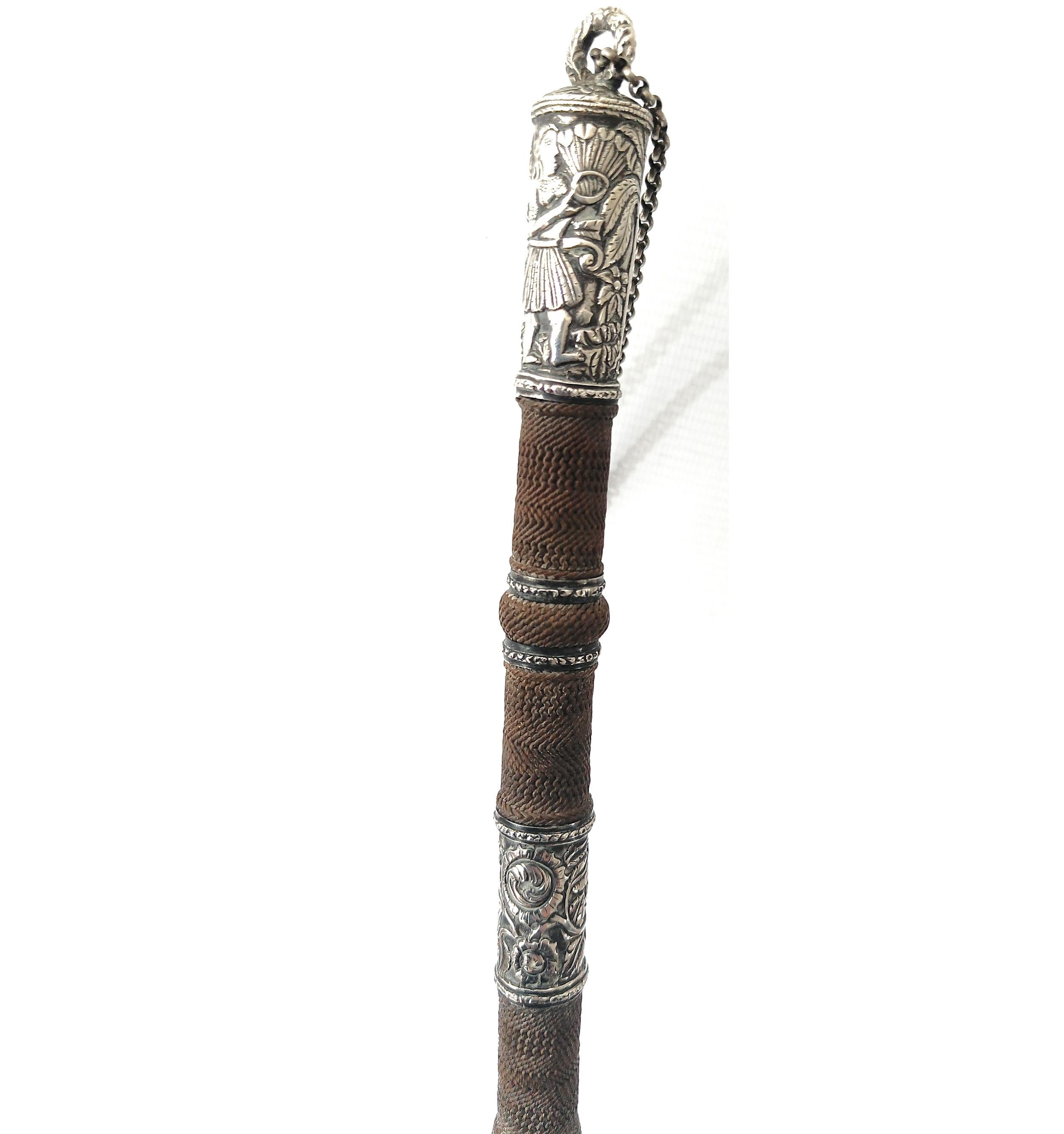 Fait main Rare A.I.C. de cérémonie montée en argent - Amérique du Sud C 1770-1850 en vente
