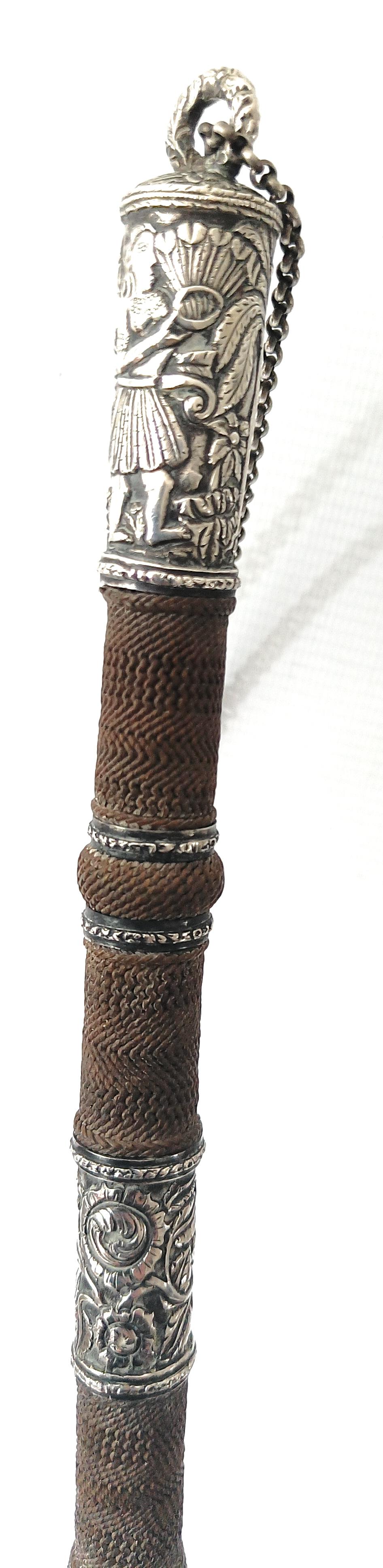 XVIIIe siècle et antérieur Rare A.I.C. de cérémonie montée en argent - Amérique du Sud C 1770-1850 en vente
