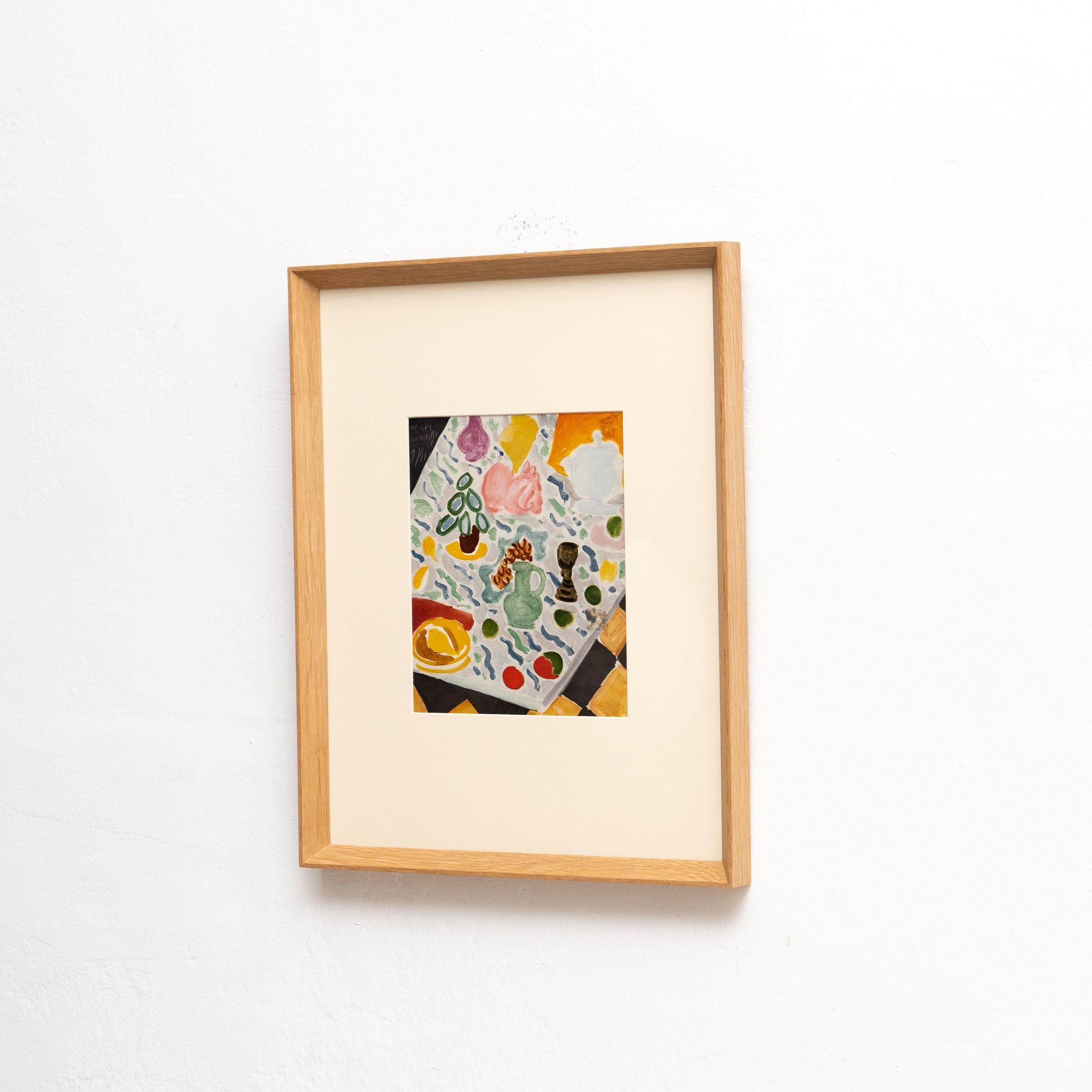 Rara litografía en color: Un vistazo a la maestría artística de Matisse Francés en venta