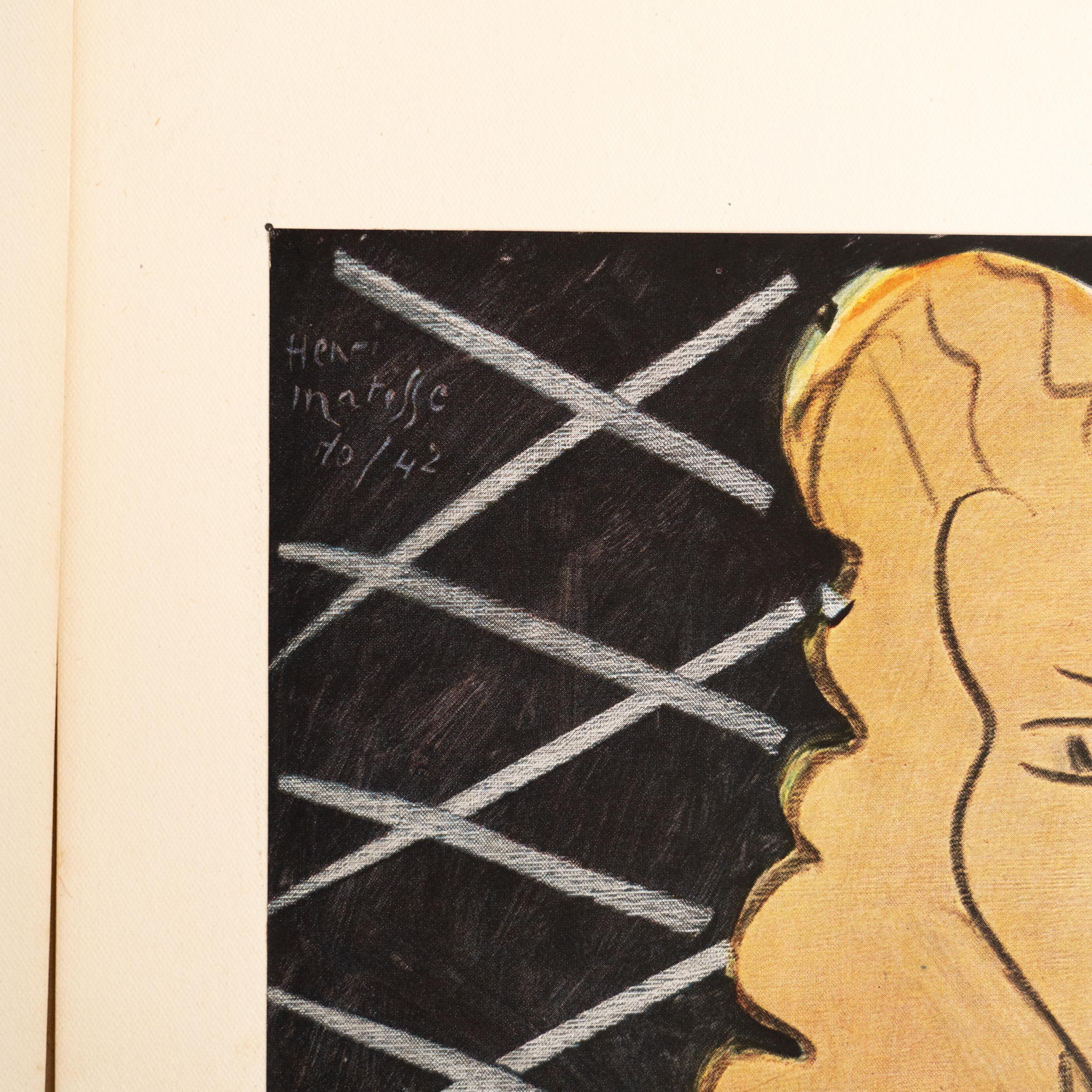 Rare Color Lithograph: A Glimpse into Matisse's Artistic Mastery In Good Condition For Sale In Barcelona, Barcelona
