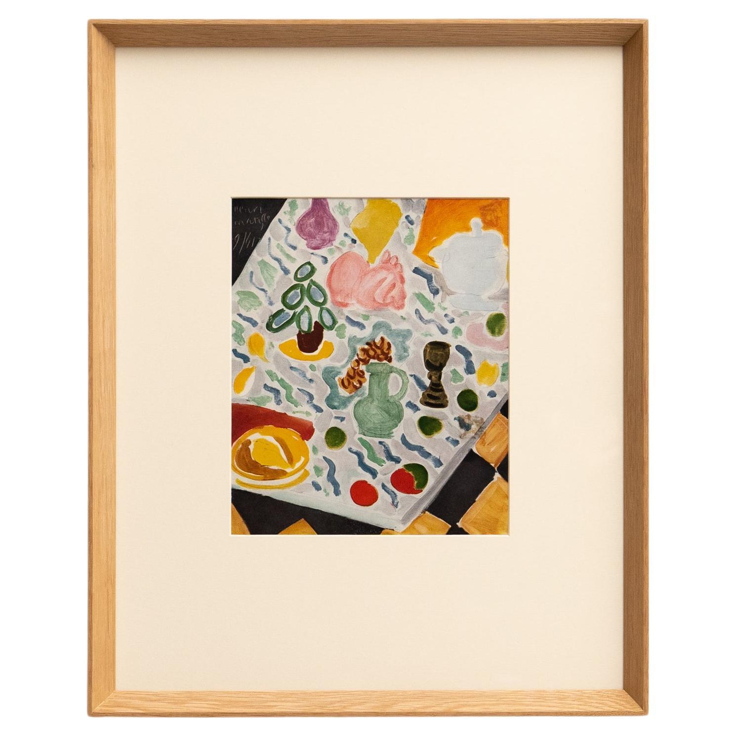 Rara litografía en color: Un vistazo a la maestría artística de Matisse en venta