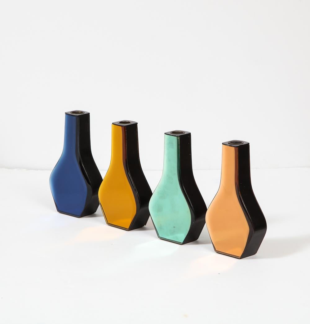 20th Century Rare, Colored Glass Vases, Model No. 2122, by Max Ingrand for Fontana Arte