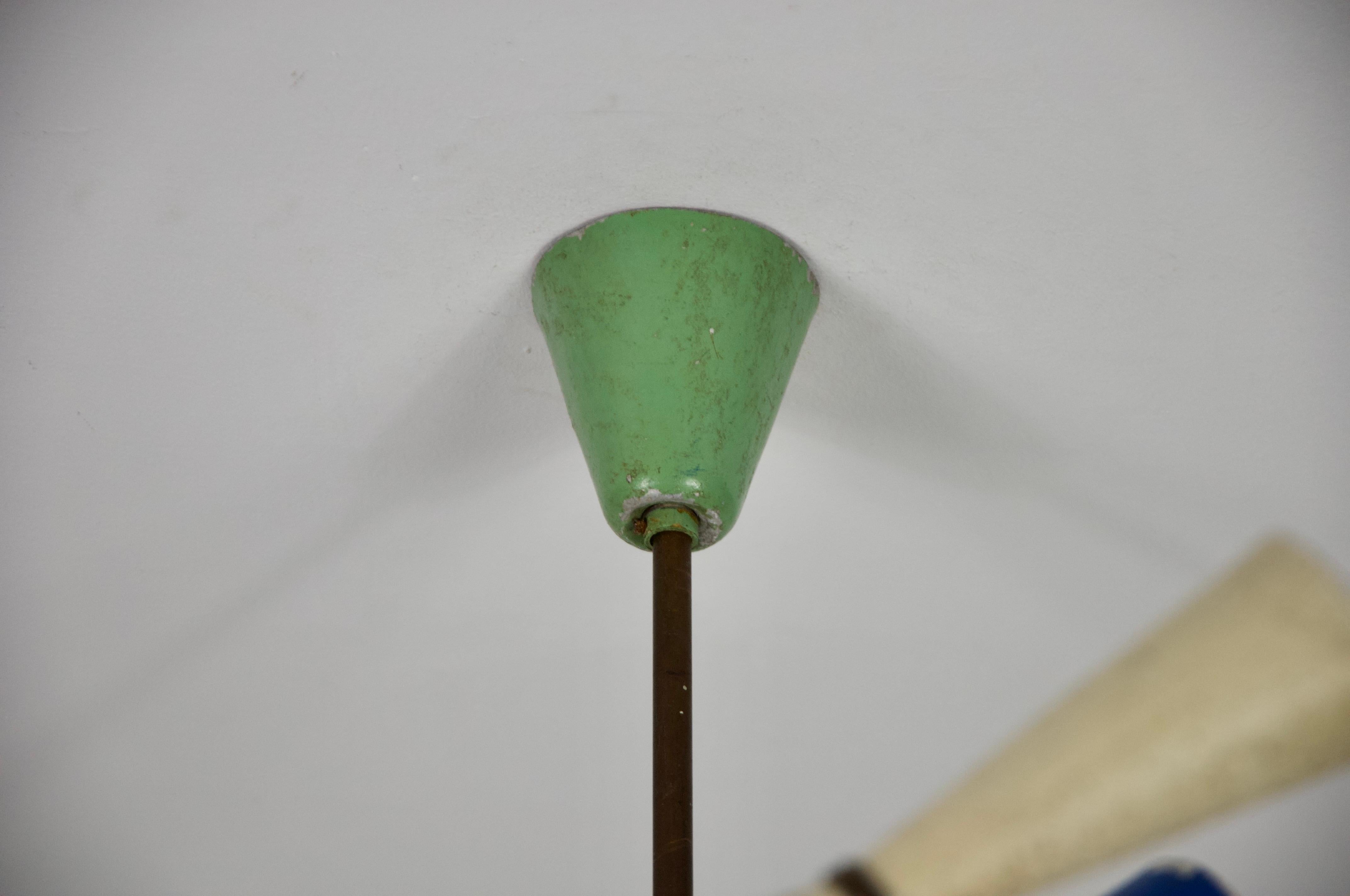 Raro lampadario Sputnik colorato di Stilnovo, anni '50 in vendita 2