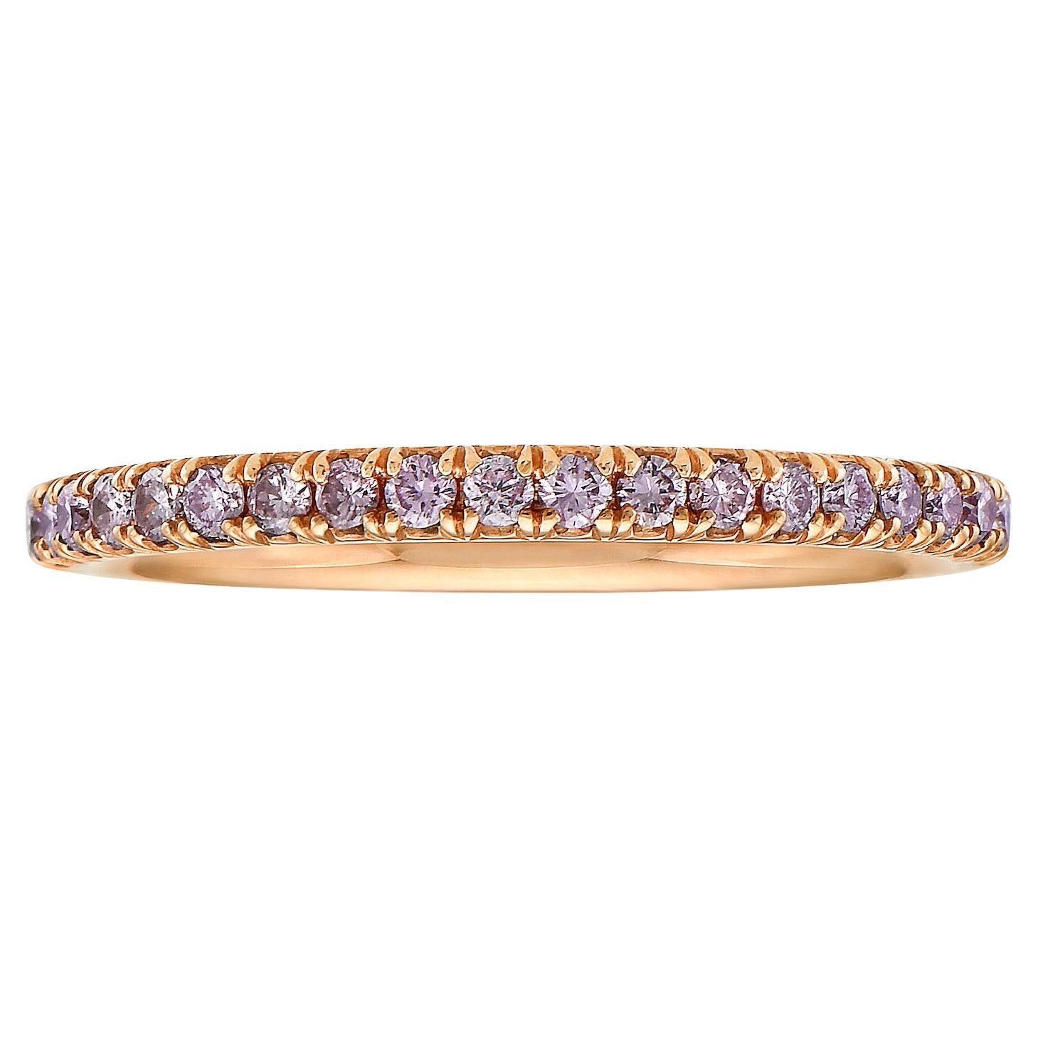 Bracelet éternel empilable en diamant rose fantaisie