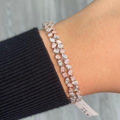 Pink Diamond Double Row Bracelet - Rare Colors