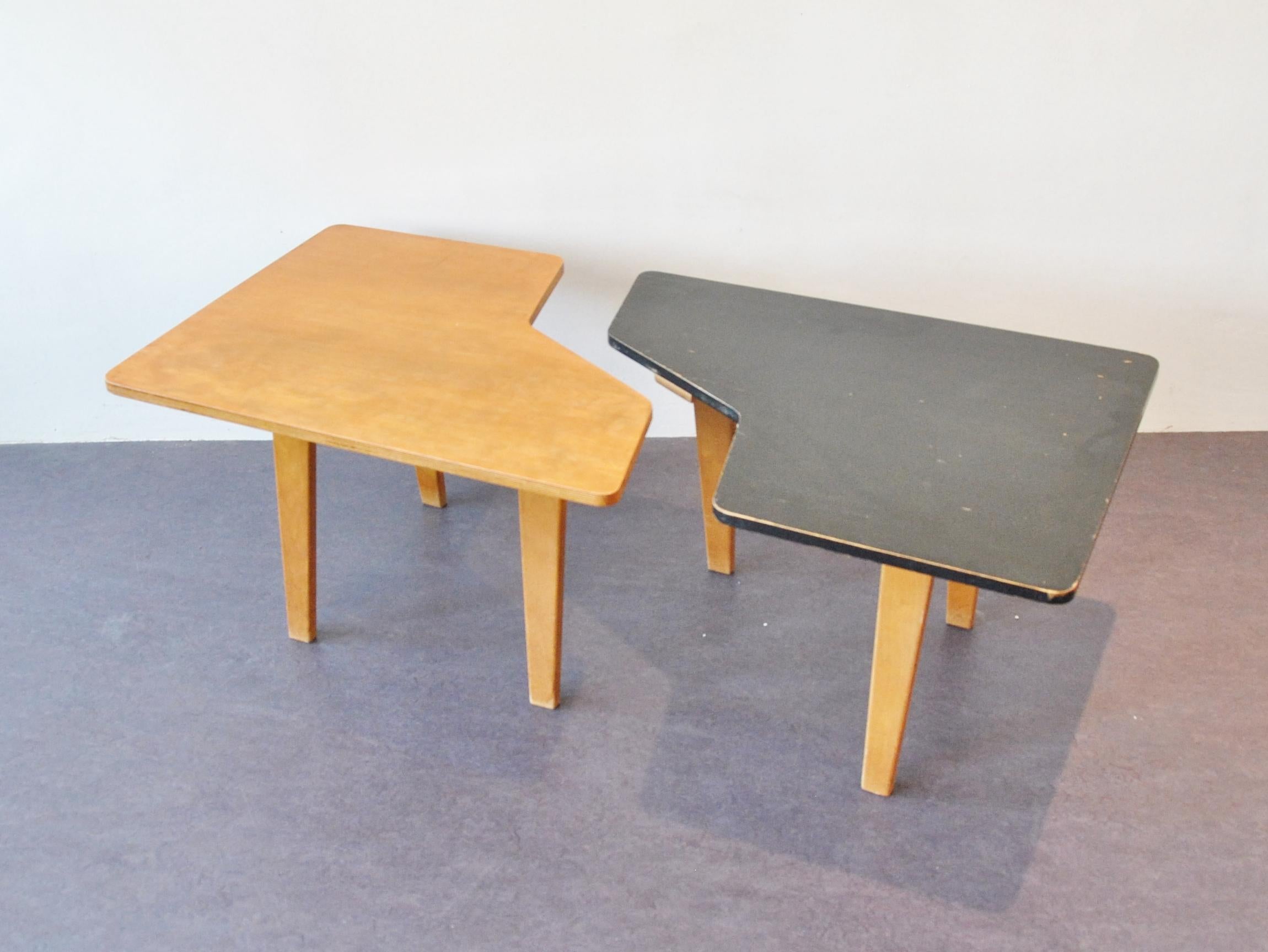 Plywood Rare Combex series TB14 coffee table by Cees Braakman for Pastoe, 1950's For Sale