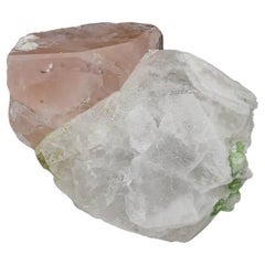 Rara combinazione di Morganite gemmata con Pollucite e Tormalina dall'Afghanistan