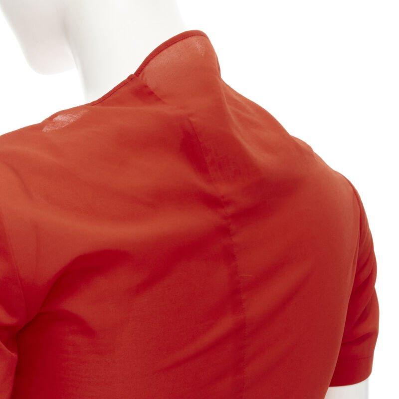 rare COMME DES GARCONS 1997 Lumps Bumps red asymmetric cowl neck bias cut top 2