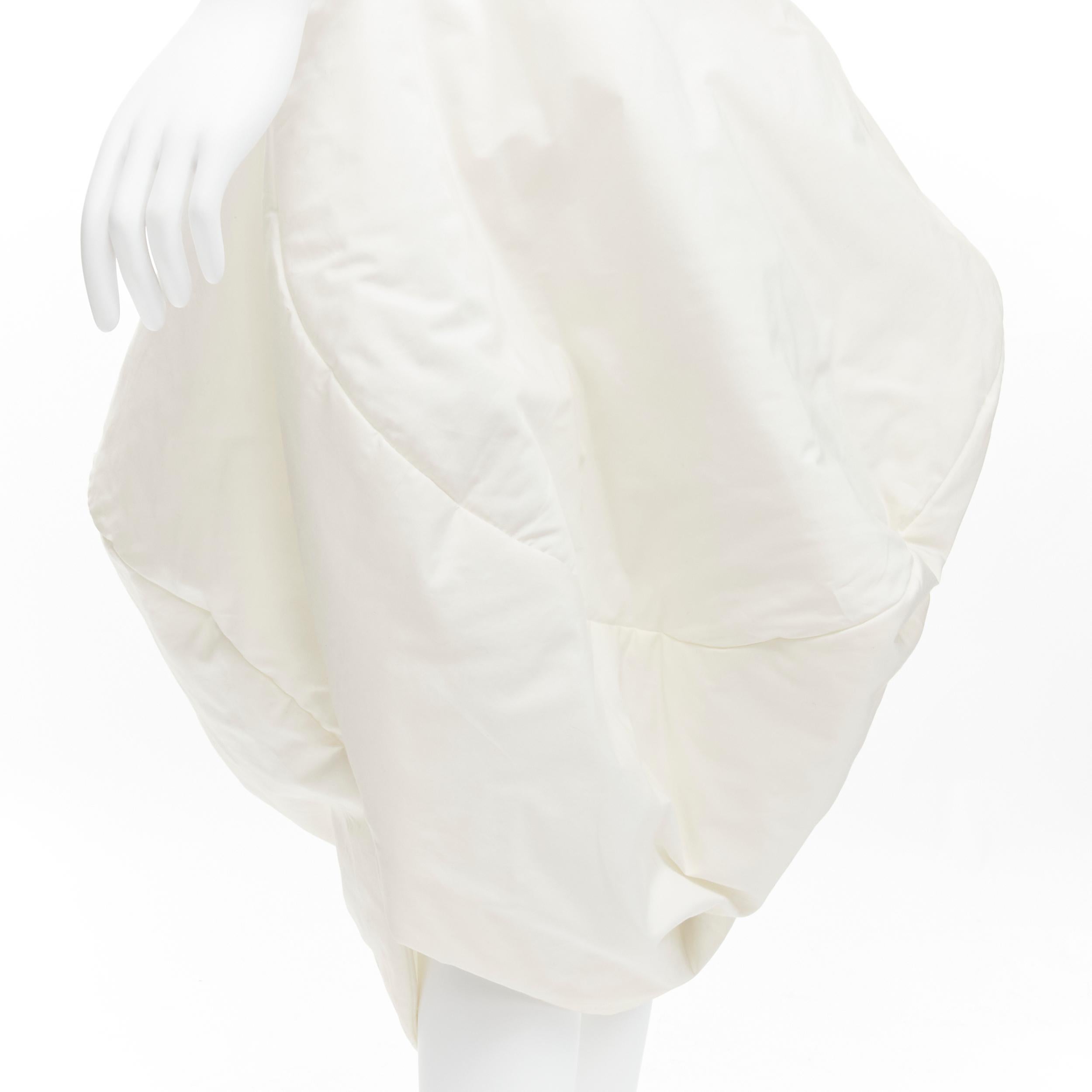 rare COMME DES GARCONS 1997 Runway Lumps Bumps 3D white cotton bubble skirt M For Sale 10