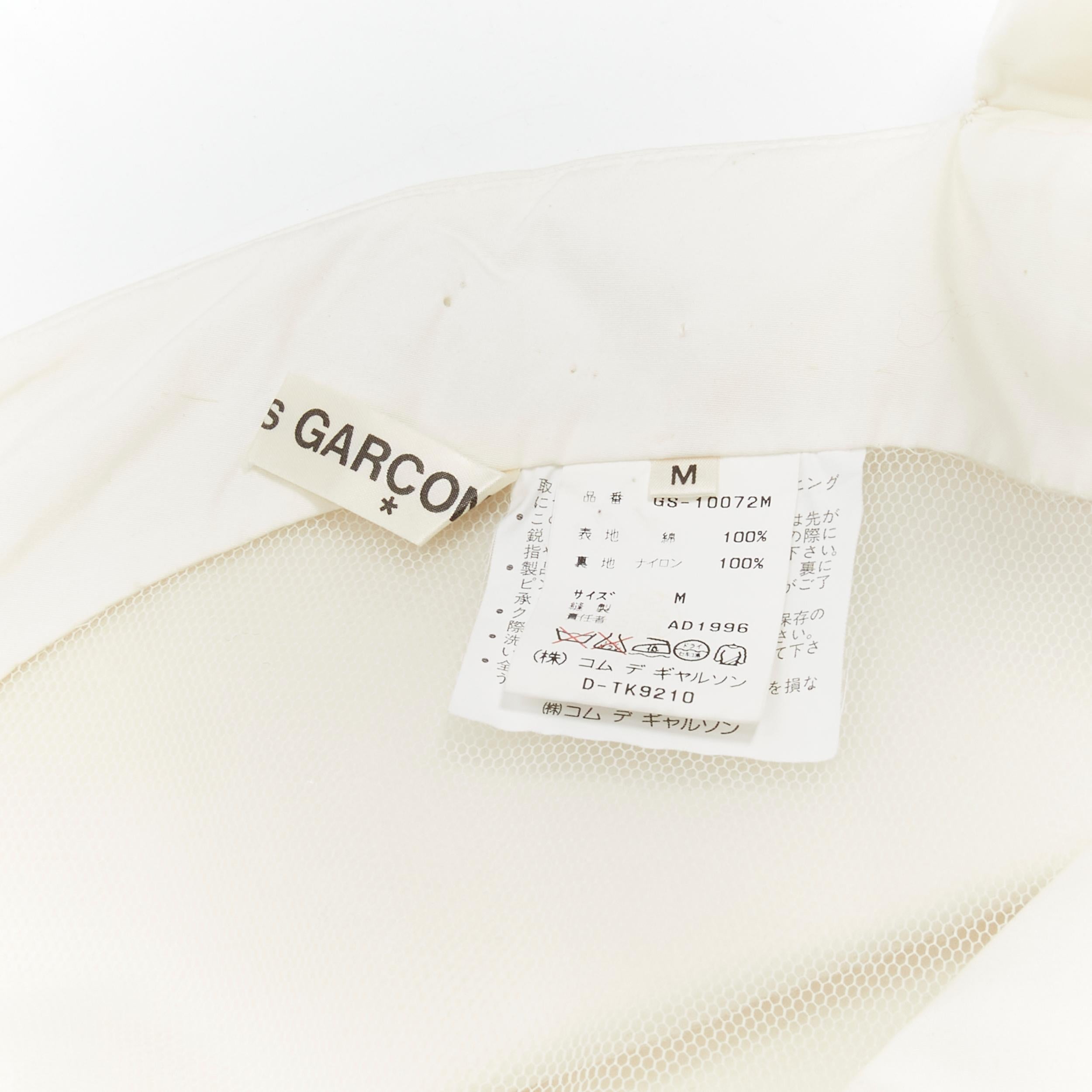 rare COMME DES GARCONS 1997 Runway Lumps Bumps 3D white cotton bubble skirt M For Sale 12