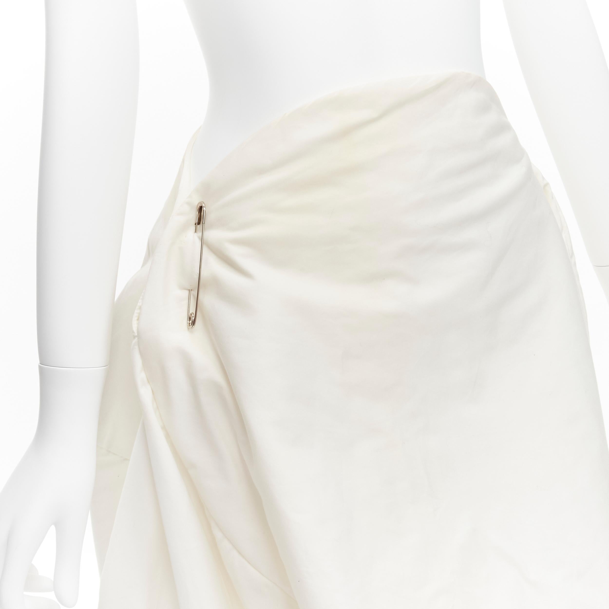 rare COMME DES GARCONS 1997 Runway Lumps Bumps 3D white cotton bubble skirt M 4