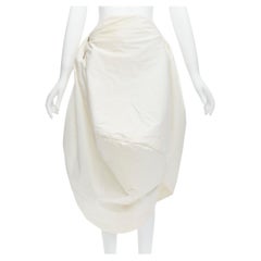 Seltener COMME DES GARCONS 1997 Laufsteg Lumps Bumps 3D-Blasenrock aus weißer Baumwolle M
