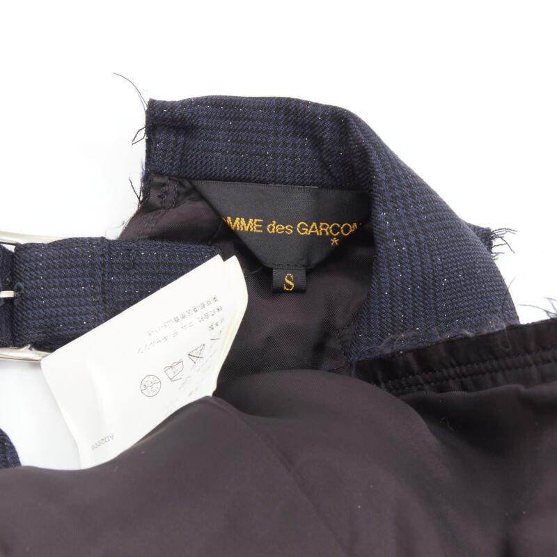 COMME DES GARCONS Veste de défilé déconstruite bleu marine « Bad Taste » 2008 rare  S en vente 6
