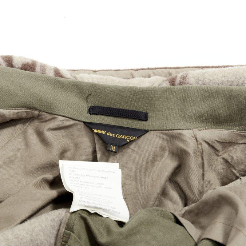 raro COMME DES GARCONS 2009 Runway marrone etnico lana cashmere coperta bozzolo M in vendita 6