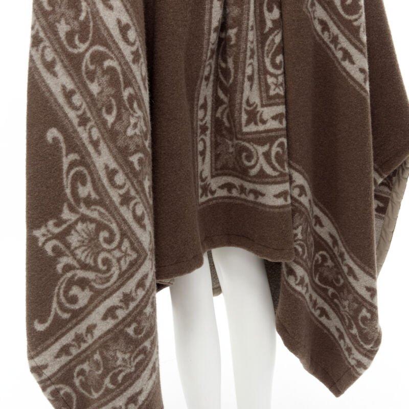 raro COMME DES GARCONS 2009 Runway marrone etnico lana cashmere coperta bozzolo M in vendita 3