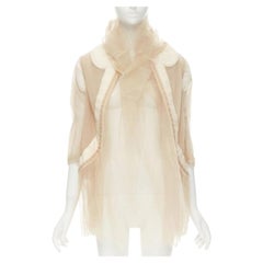 rare COMME DES GARCONS 2009 Runway nude deconstructed inside out tulle jacket XS