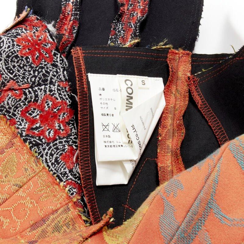 raro COMME DES GARCONS 2010 Gonna devore in jacquard orientale con paillettes S in vendita 5