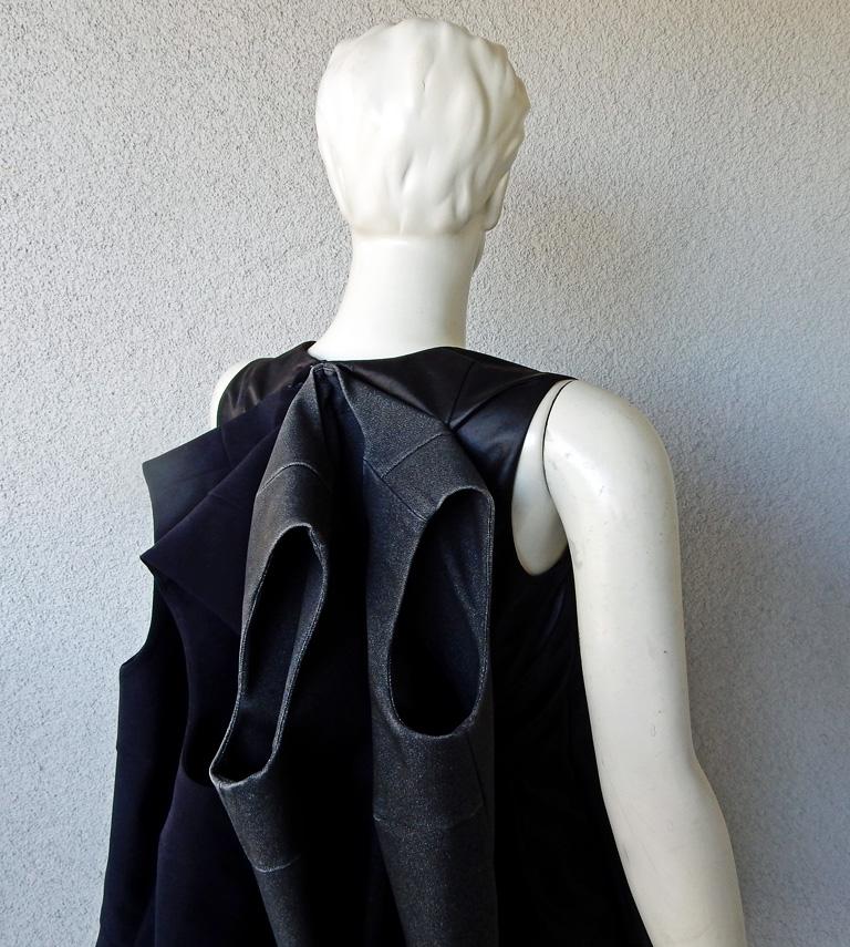 Black Rare Comme des Garcons 2011 Dimensional 3-Way Dress  New! For Sale