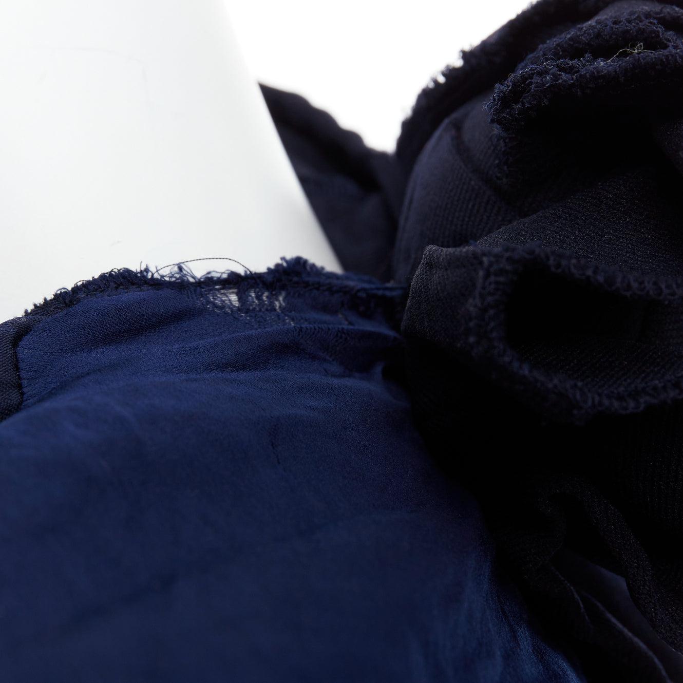 raro COMME DES GARCONS 2011 Giacca a mezza cravatta destrutturata con nodo twist della passerella S in vendita 8