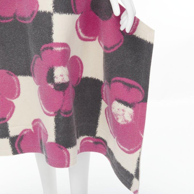 rare COMME DES GARCONS 2012 Runway 2D Flat Packed Doll floral checkered set XS in vendita 5