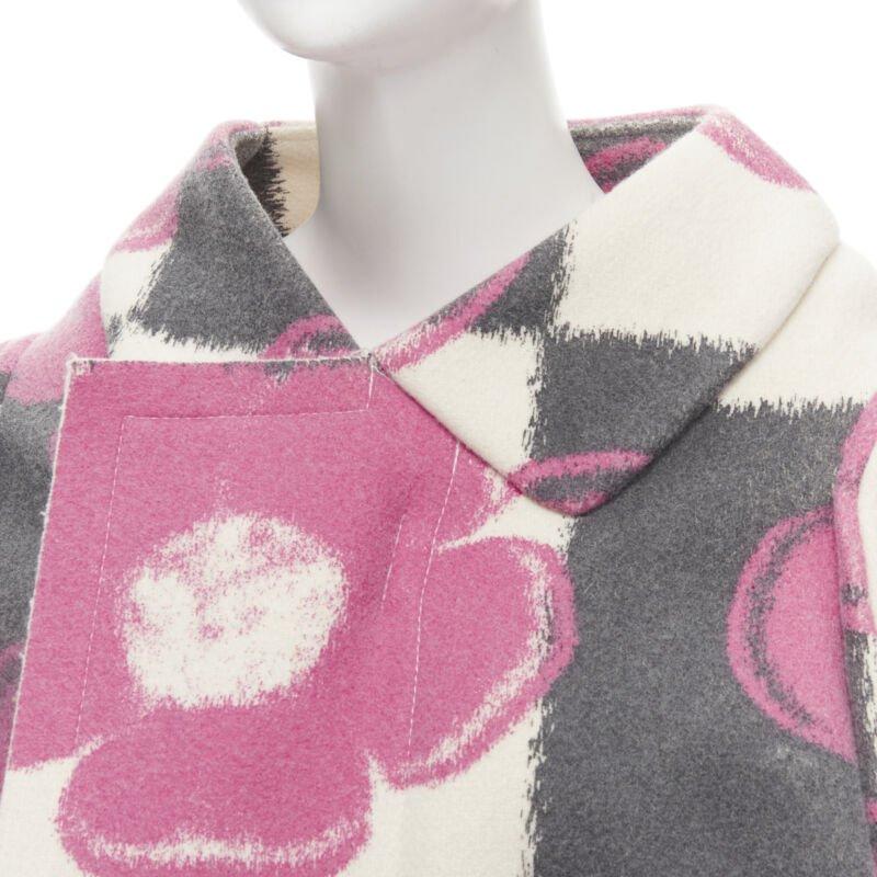 rare COMME DES GARCONS 2012 Runway 2D Flat Packed Doll floral checkered set XS in vendita 3