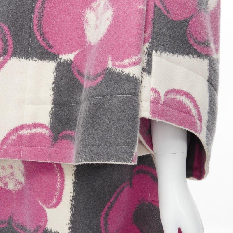 rare COMME DES GARCONS 2012 Runway 2D Flat Packed Doll floral checkered set XS in vendita 4