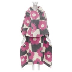rare COMME DES GARCONS 2012 Runway 2D Flat Packed Doll floral checkered set XS