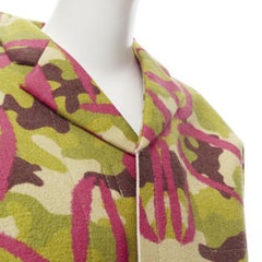 rare COMME DES GARCONS 2012 Runway 2D Flat Packed Doll green camo pink set S