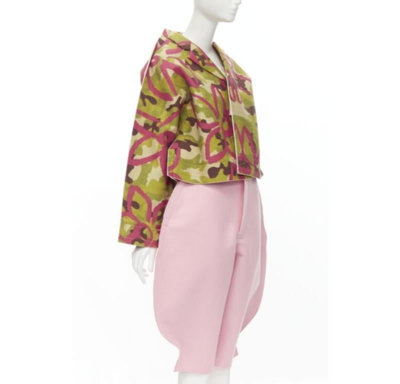 rare COMME DES GARCONS 2012 Runway 2D Flat Packed Doll green camo pink set S Beige en venta