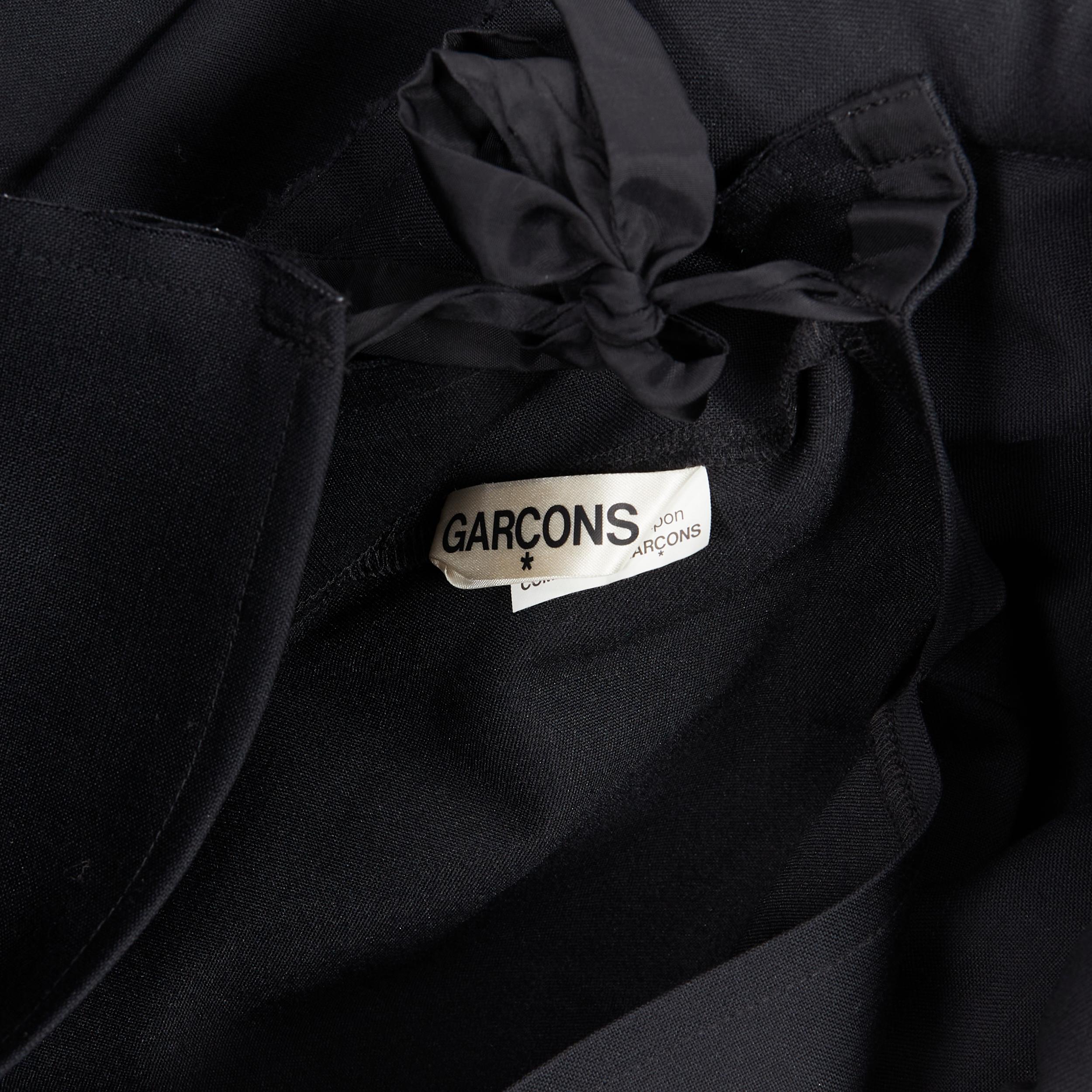 rare COMME DES GARCONS 2014 black padded irregular cut lumps dress S 5