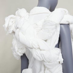 rare COMME DES GARCONS 2019 Runway frayed cotton knotted bundle vest jacket XS
