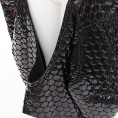 rare COMME DES GARCONS 2019 Runway PVC bubble quilted cutout pannier dress S