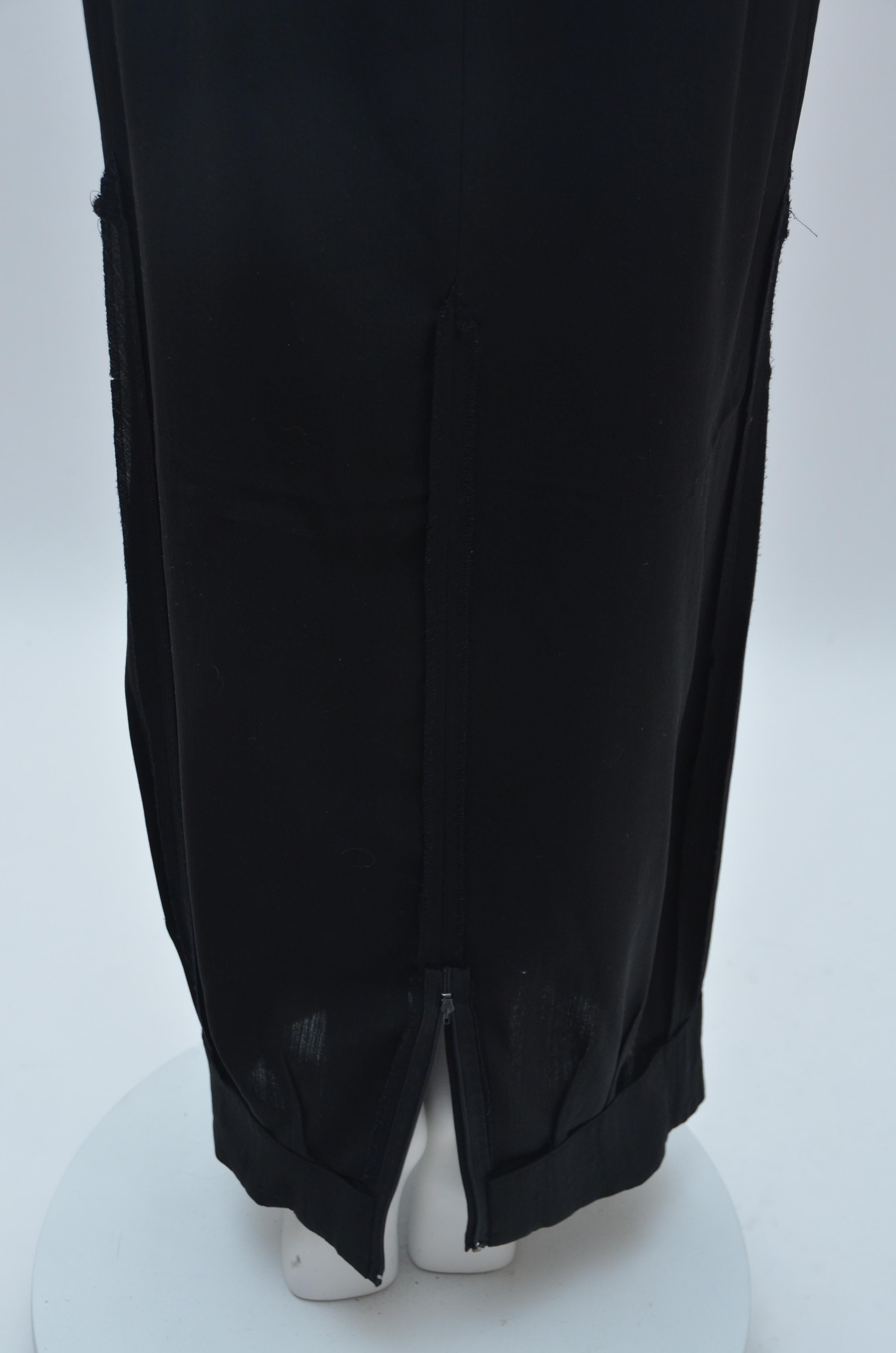 Women's Rare Comme Des Garçons AD 1990 Upside Down Long Black Skirt   For Sale