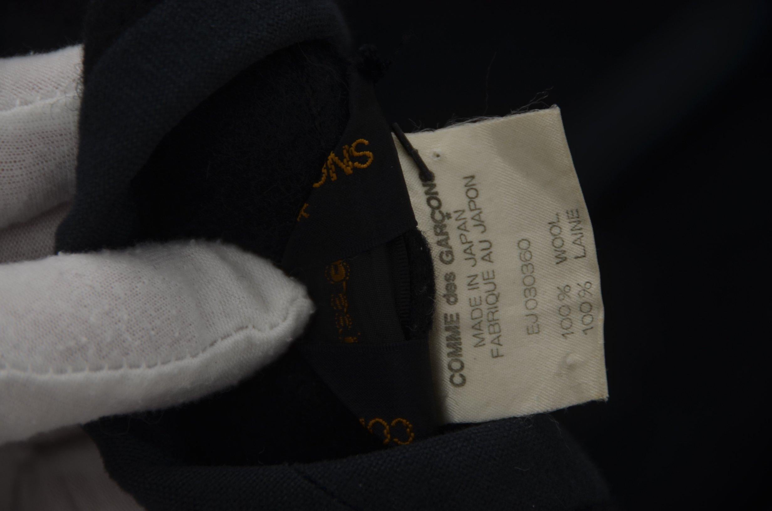 Rare Comme des Garcons Black Wool Rectangular Panels   Felt Coat FW 1983 For Sale 6