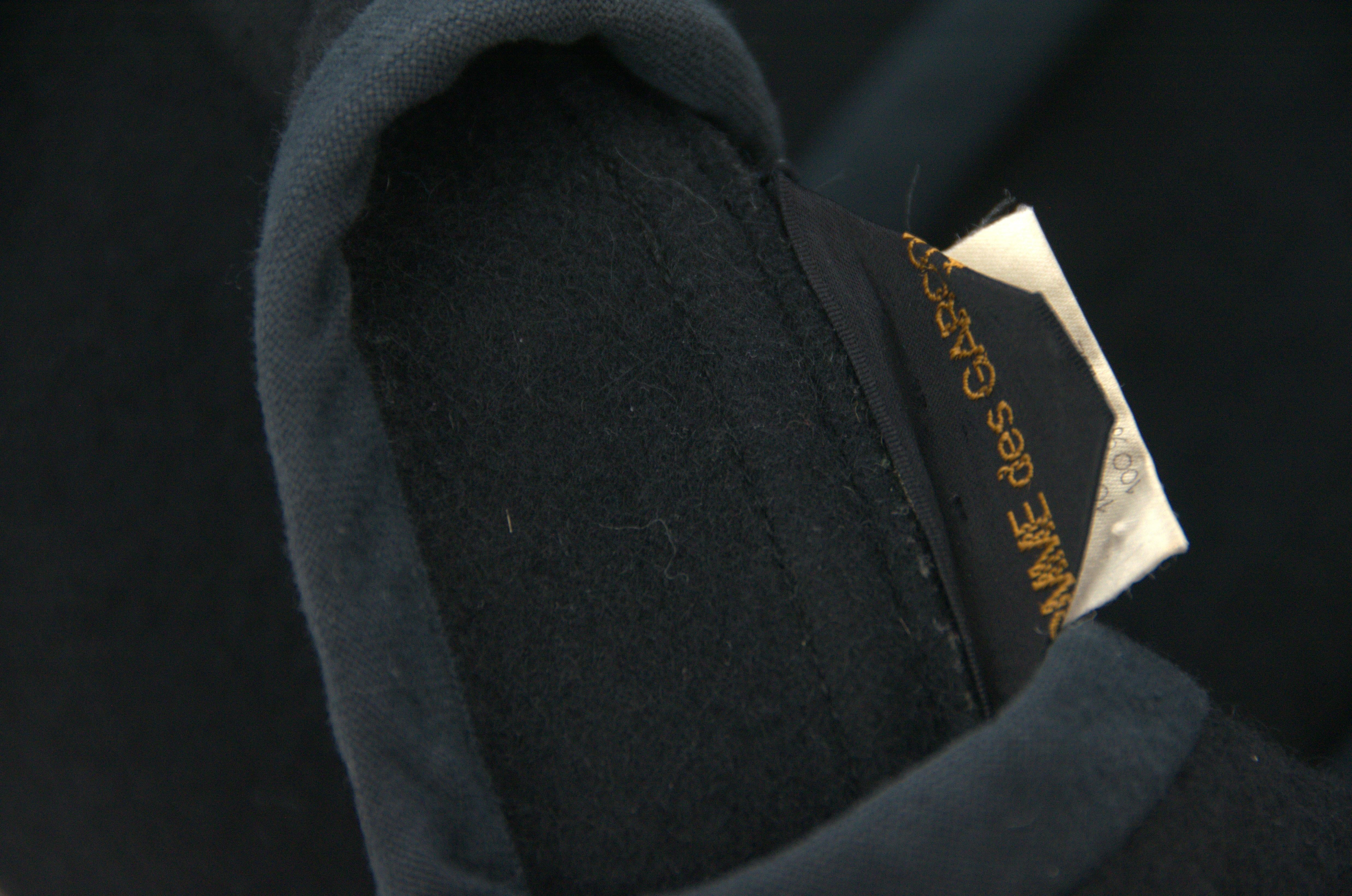 Rare Comme des Garcons Black Wool Rectangular Panels   Felt Coat FW 1983 For Sale 5
