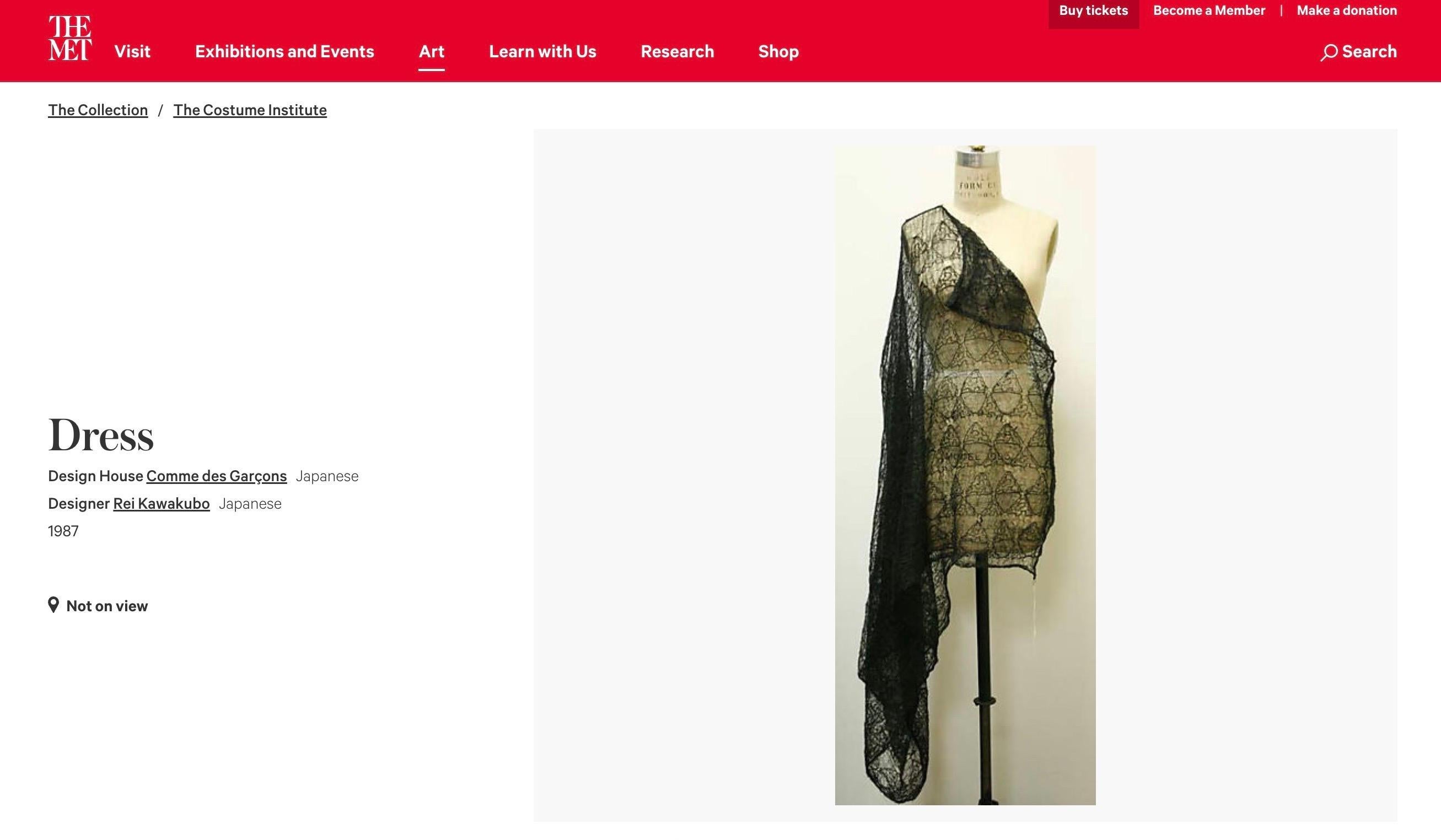 Rare Comme des Garçons Diaphanous Lace Tunic Dress in The Met Costume Institute For Sale 5