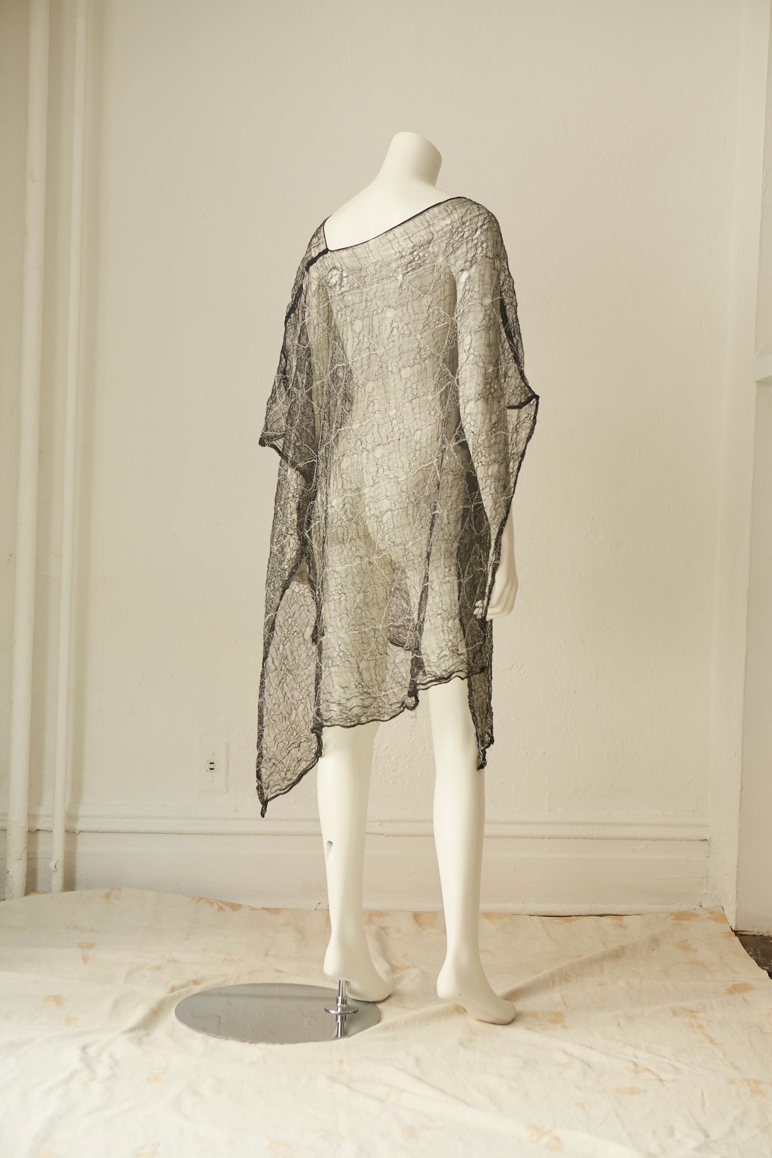 Women's Rare Comme des Garçons Diaphanous Lace Tunic Dress in The Met Costume Institute For Sale