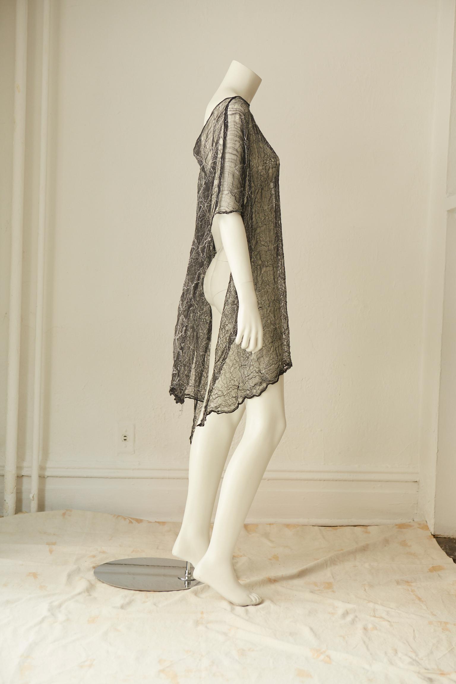 Rare Comme des Garçons Diaphanous Lace Tunic Dress in The Met Costume Institute For Sale 1