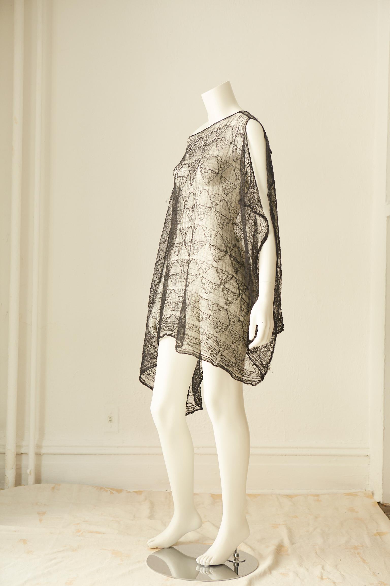 Rare Comme des Garçons Diaphanous Lace Tunic Dress in The Met Costume Institute For Sale 3