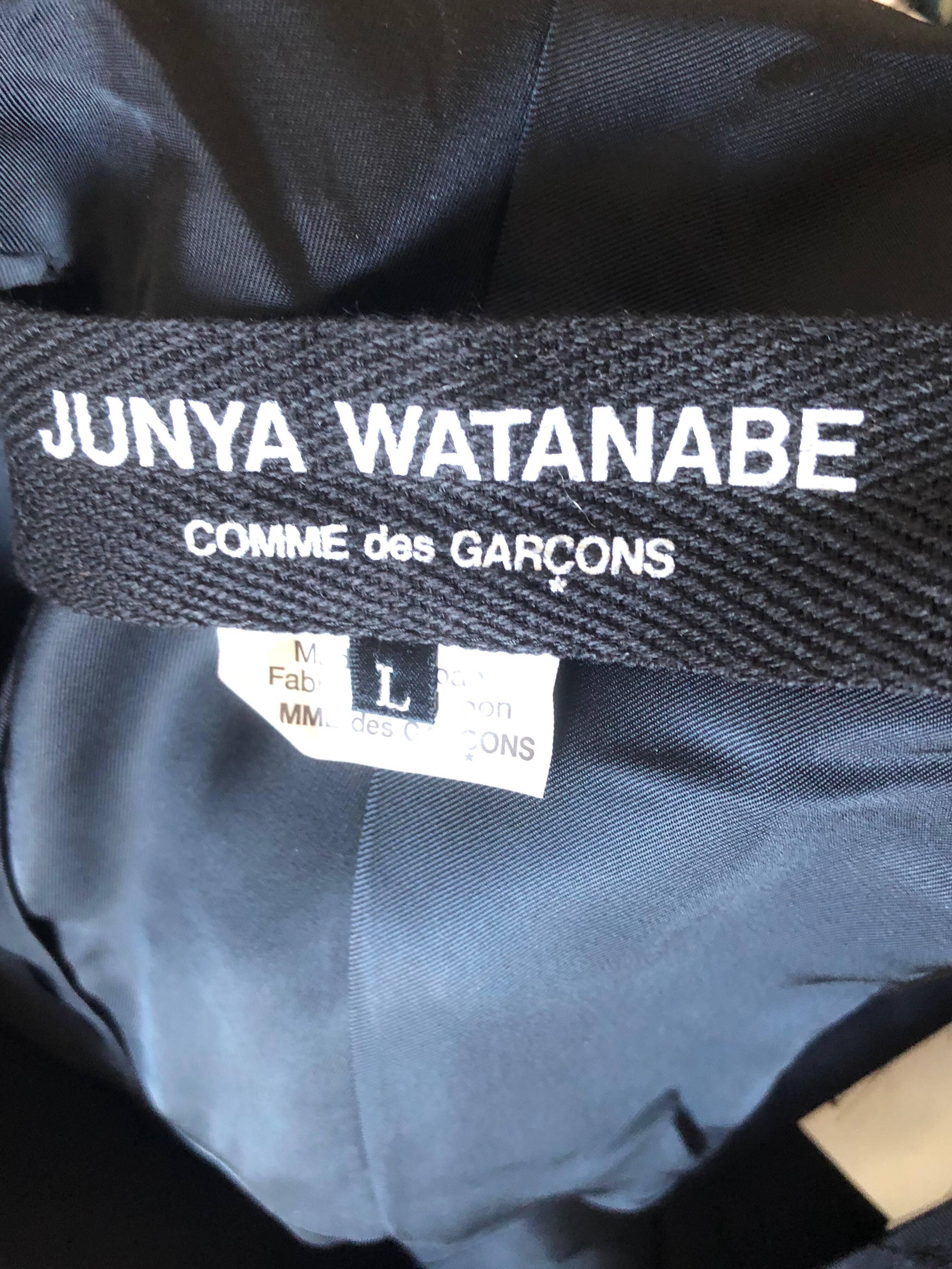 Rare Comme des Garcons Junya Watanabe Runway Black Avant Garde Cape Jacket  3
