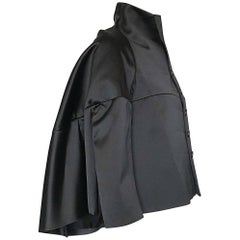 Seltene Comme des Garcons Junya Watanabe Runway Black Avant Garde Cape Jacke