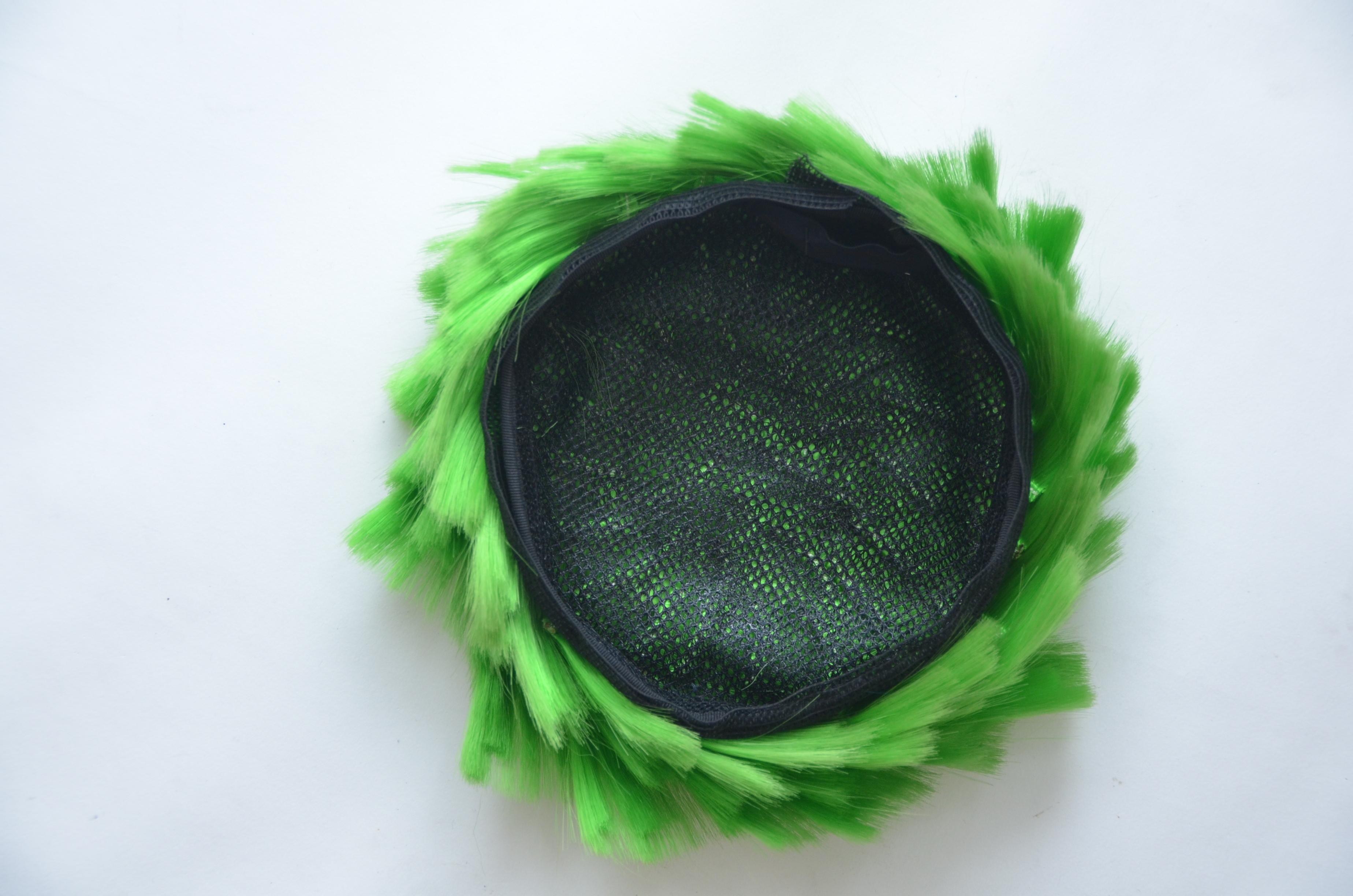 Women's or Men's Rare COMME DES GARÇONS Neon  Faux  Hair  Wig   Hat   1991 Runway