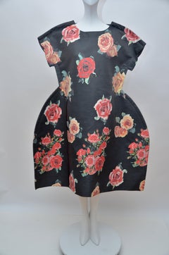 Rare Comme Des Garcons "Paper Doll" Roses Foral Dress 2012 Collection  NWT