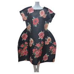 Rare Comme Des Garcons "Paper Doll" Roses Foral Dress 2012 Collection  NWT