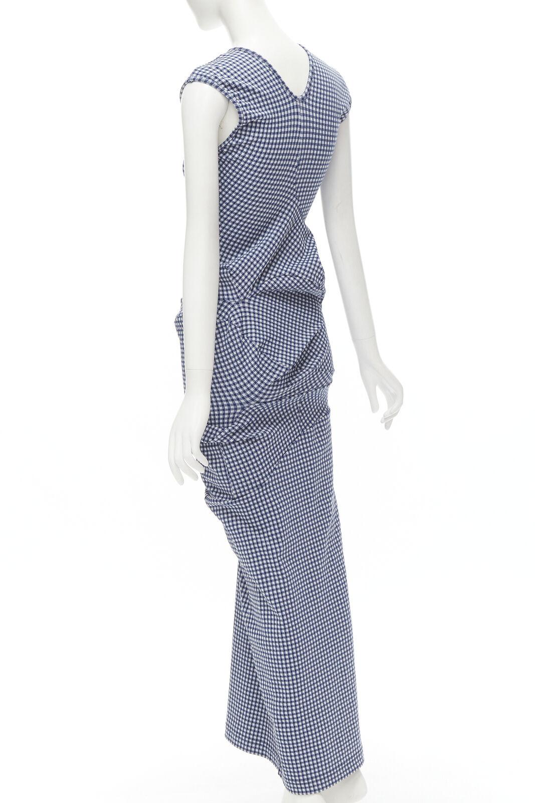 rare COMME DES GARCONS Robe De Chambre Vintage 1997 Lumps Bumps blue dress For Sale 2