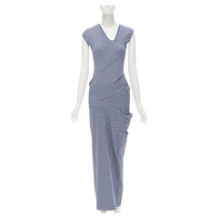 raro COMME DES GARCONS Robe De Chambre Vintage 1997 Lumps Bumps abito blu
