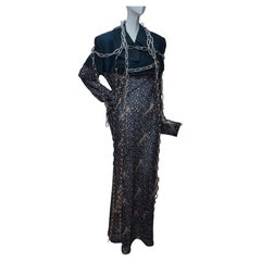 Rare Comme Des Garcons Runway 2019 Dress X Heavy Chains Artwork By baanai NEW  S