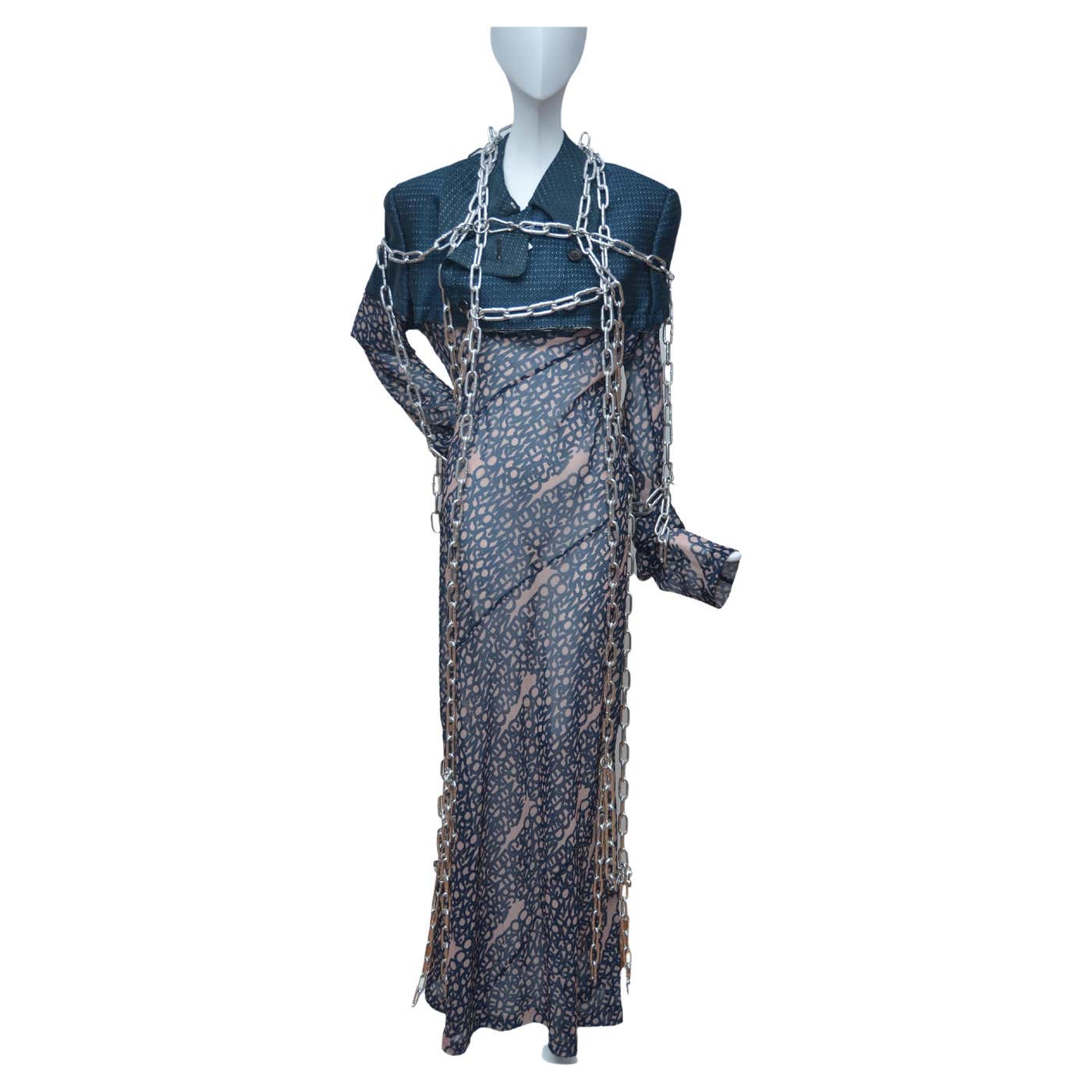 Rare Comme Des Garcons Runway 2019 Dress X Heavy Chains Artwork By