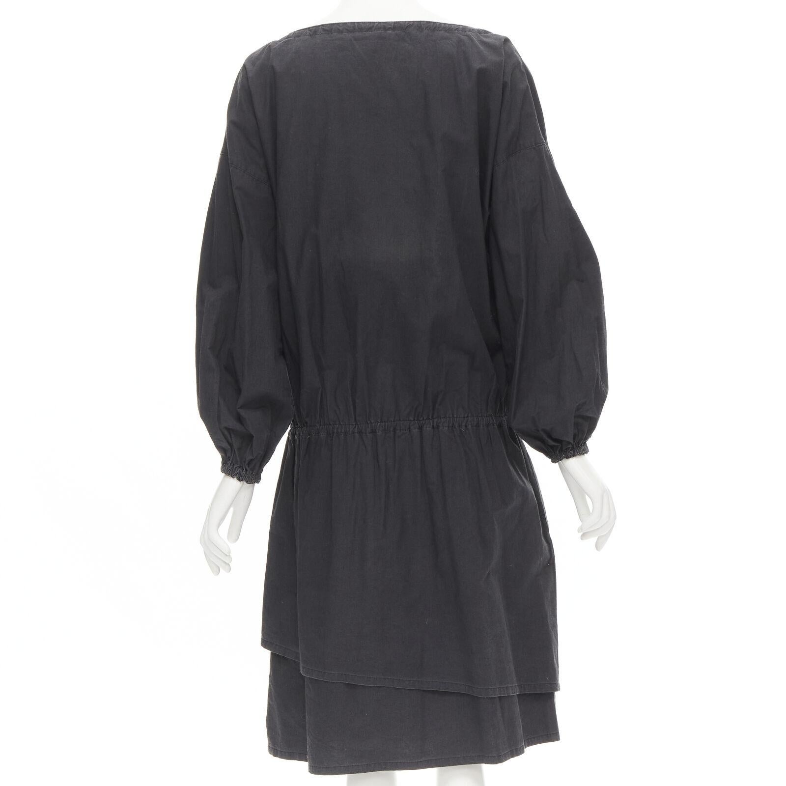 Women's rare COMME DES GARCONS Vintage 1980's Beggar Look washed cotton bishop dress For Sale