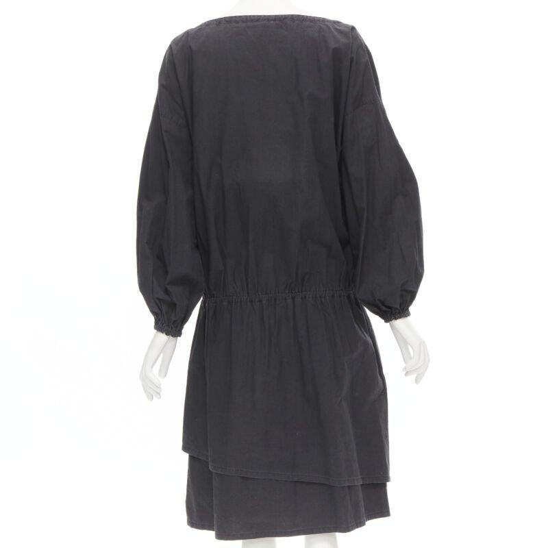 Women's rare COMME DES GARCONS Vintage 1980's Beggar Look washed cotton bishop dress For Sale